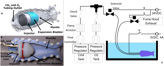 Isometric CAD view of the soft-bodied hydro-jet robot